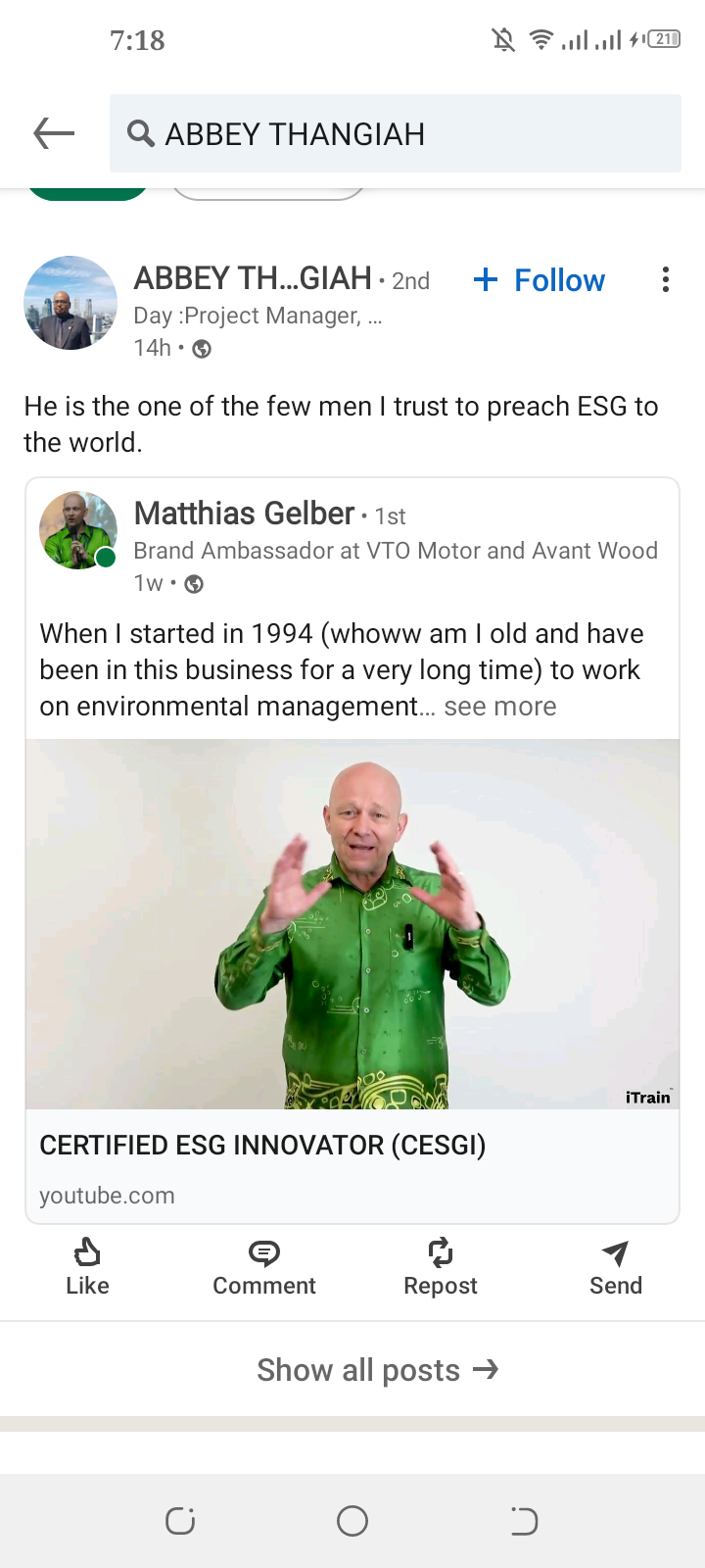 Testimonial from Abbey Thangiah