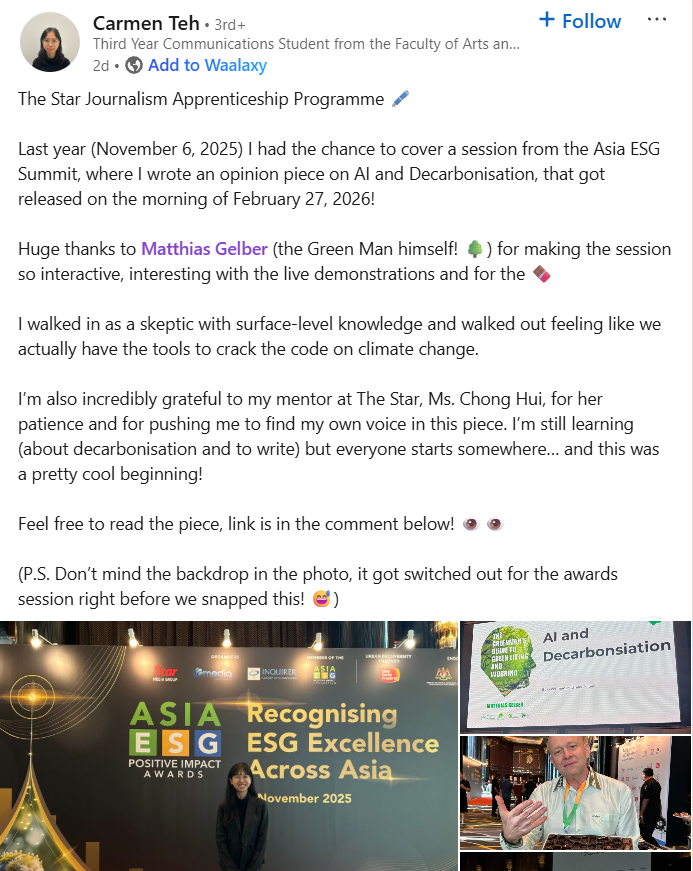 Testimonial from Carmen Teh